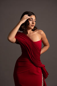 RAINE GOWN IN RED