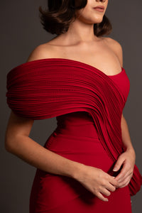 RAINE GOWN IN RED