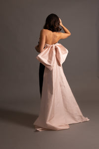 RORY GOWN IN BLACK & PINK