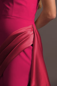 RUE GOWN IN HOT PINK
