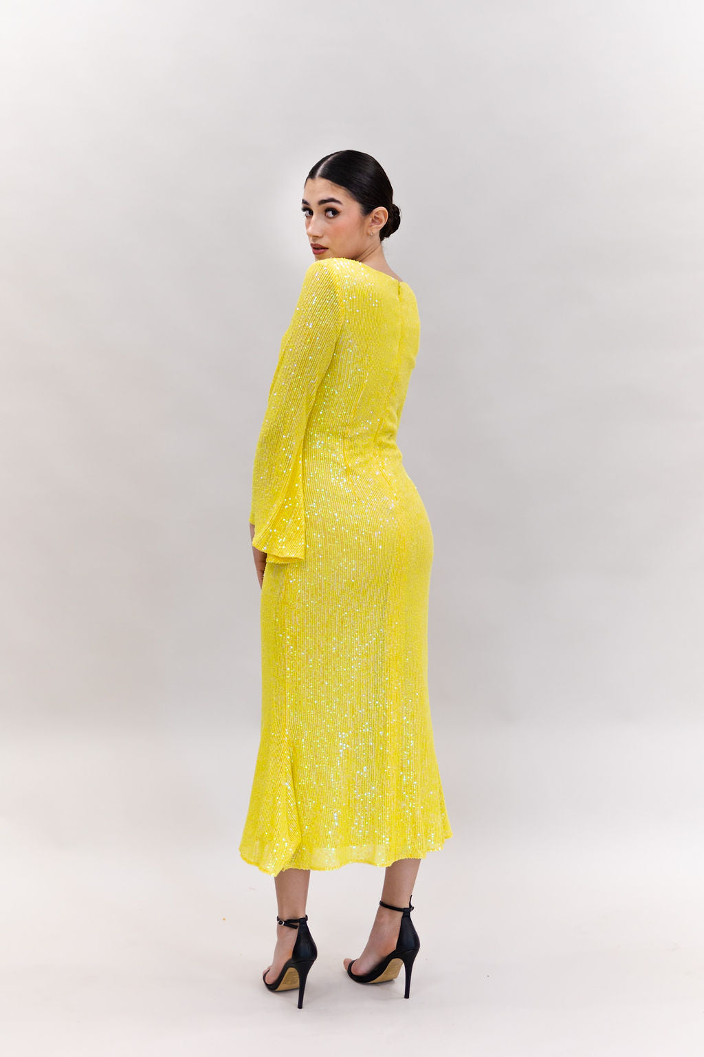 THE YELLOW SEQUIN DRESS