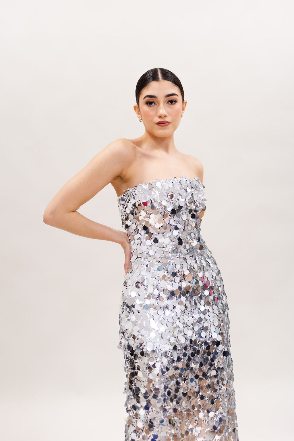 THE SILVER SEQUIN GOWN