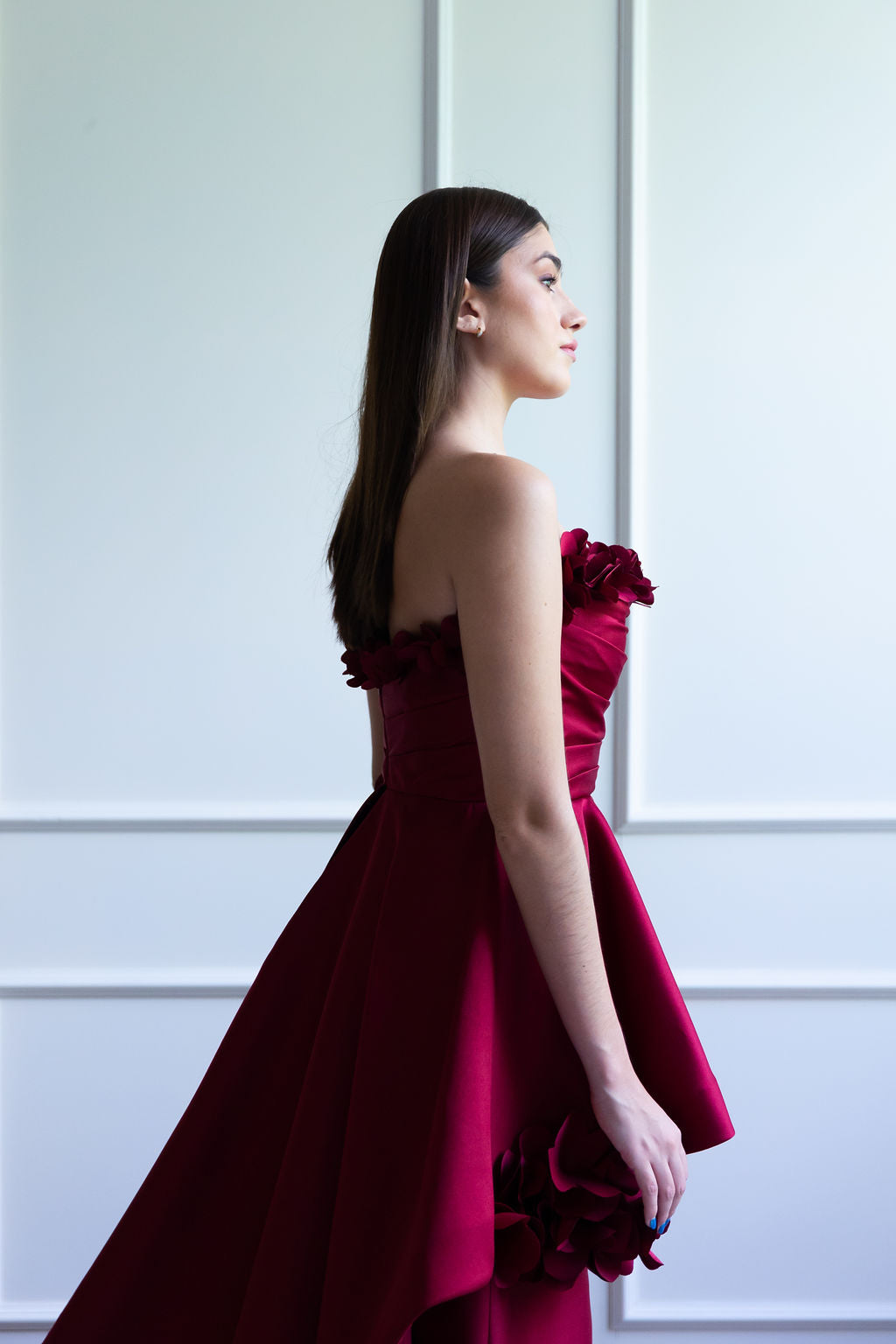 MILA GOWN IN WINE