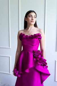 MILA GOWN IN MAGENTA