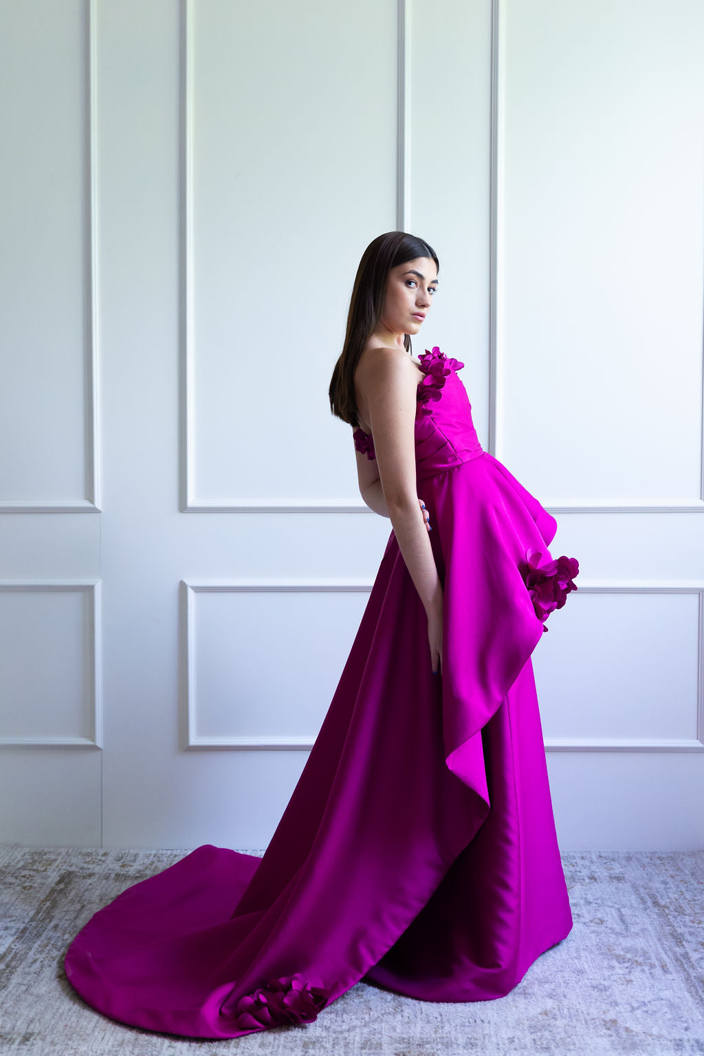 MILA GOWN IN MAGENTA