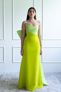 AMBER GOWN IN LIME