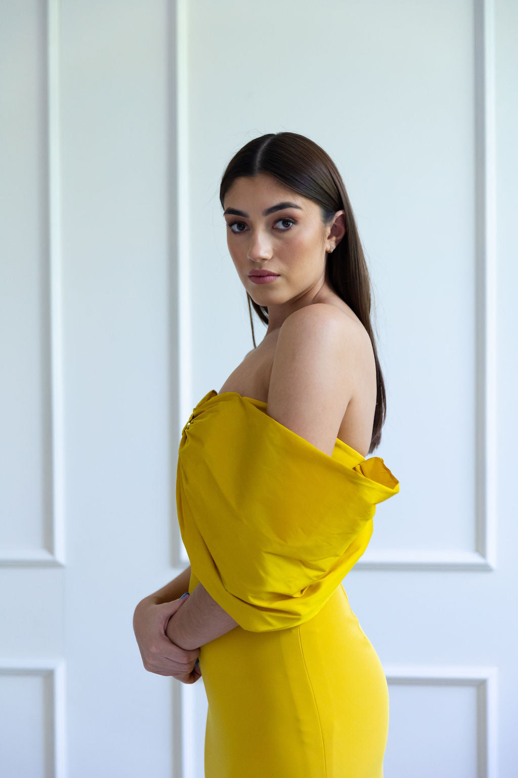 LAYLA GOWN IN MUSTARD