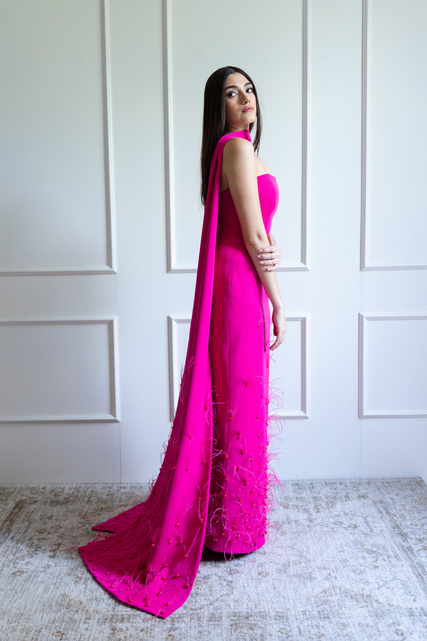 JULIA GOWN IN HOT PINK