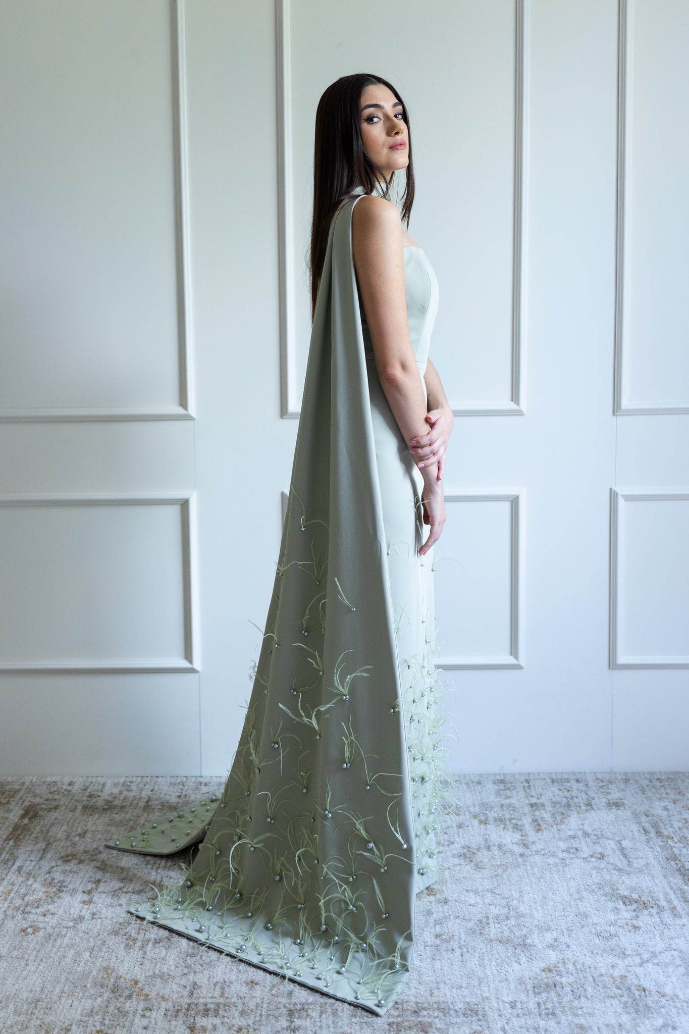 JULIA GOWN IN SAGE