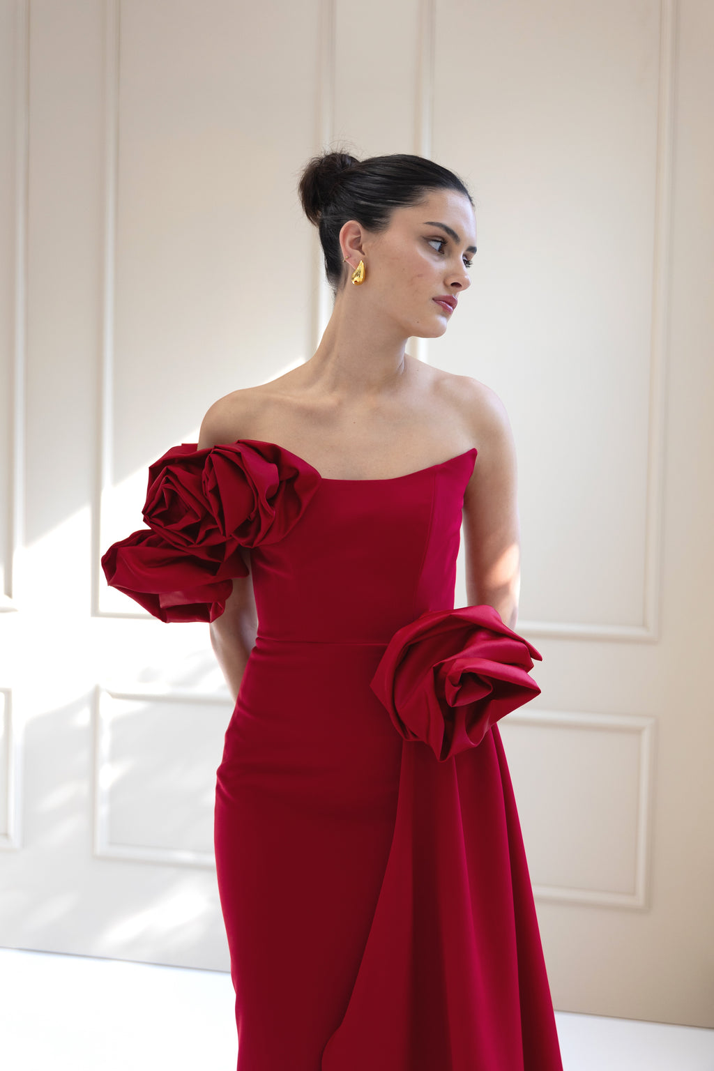 LA AMAPOLA - Chelsea Drop Waist Dress  - Red main image 0