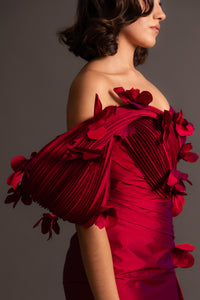 VIOLET GOWN IN RED