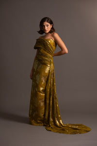 RAINE GOWN IN GREEN
