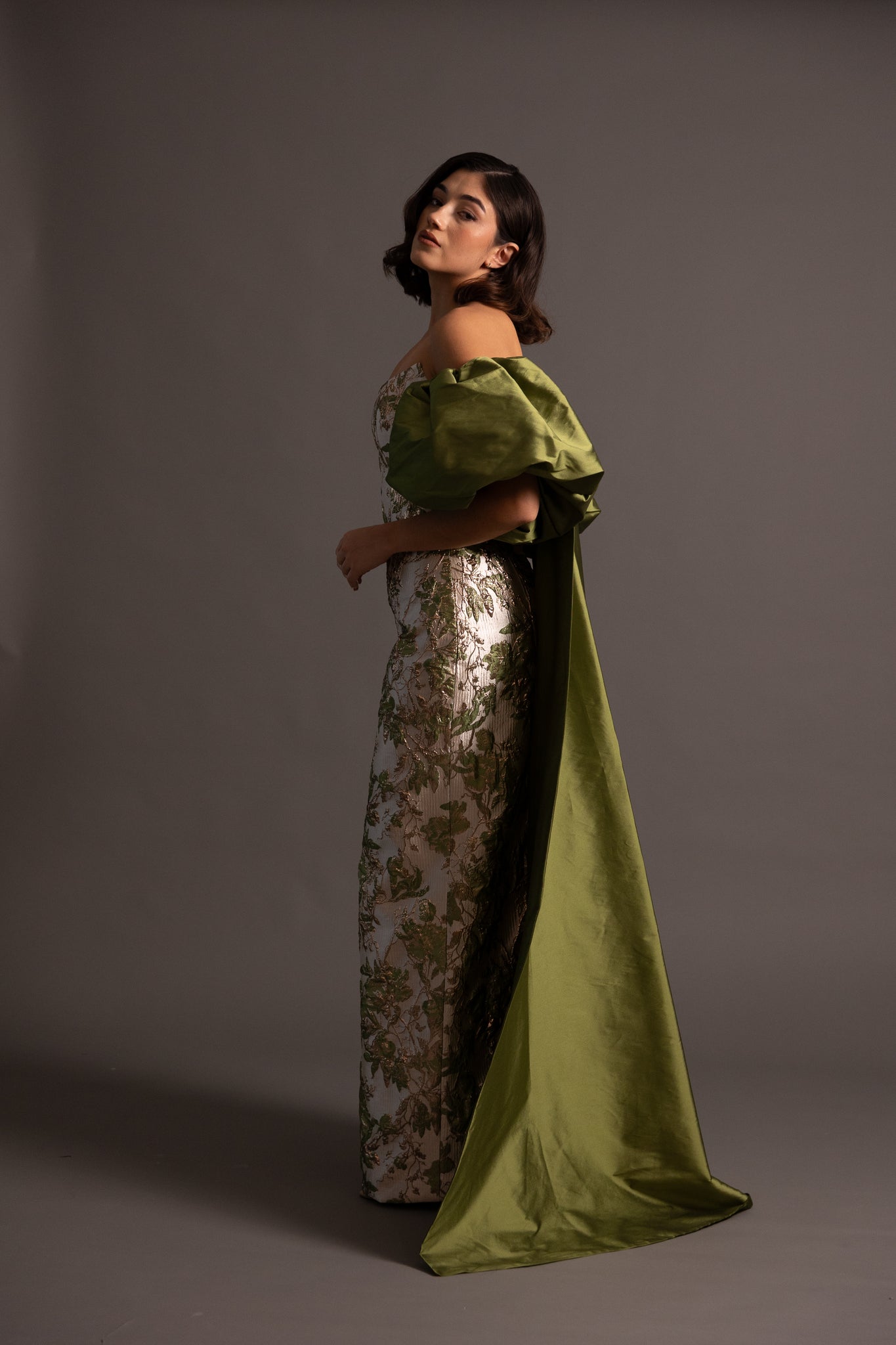 CHARLOTTE GOWN IN GREEN