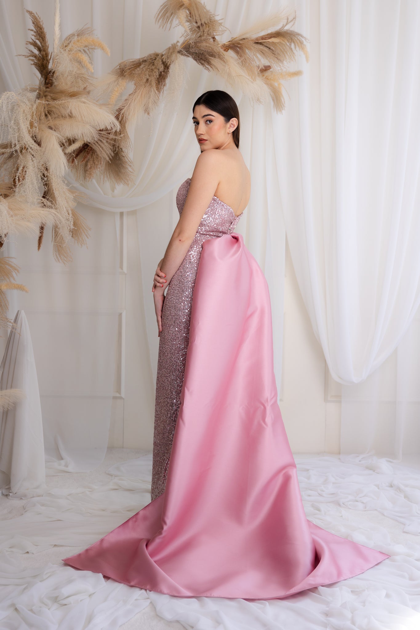 RAQUEL GOWN IN SOFT PINK