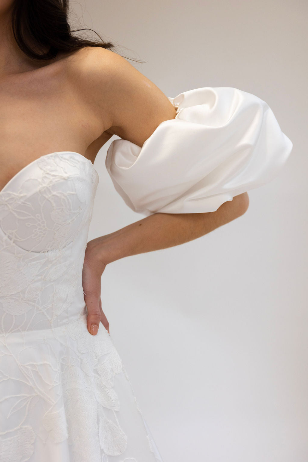BRIDAL FULL BALLGOWN SILK CORSET DRESS