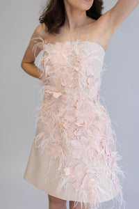 THE MINI PINK FEATHER DRESS
