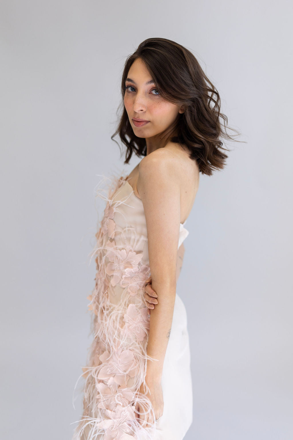 THE MINI PINK FEATHER DRESS