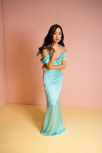 Silk aqua dress