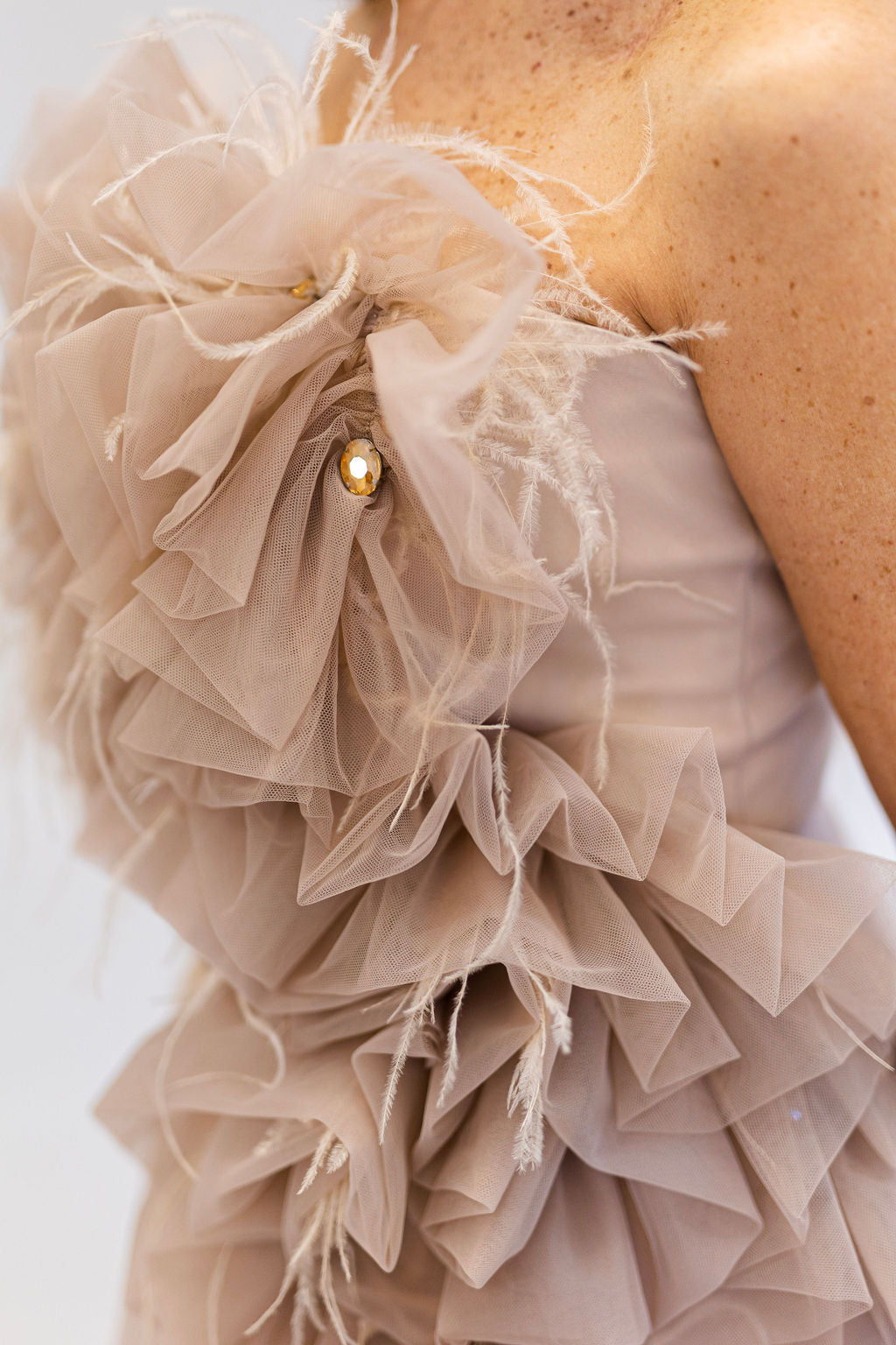 THE OVER THE TOP NUDE TULLE BALLGOWN
