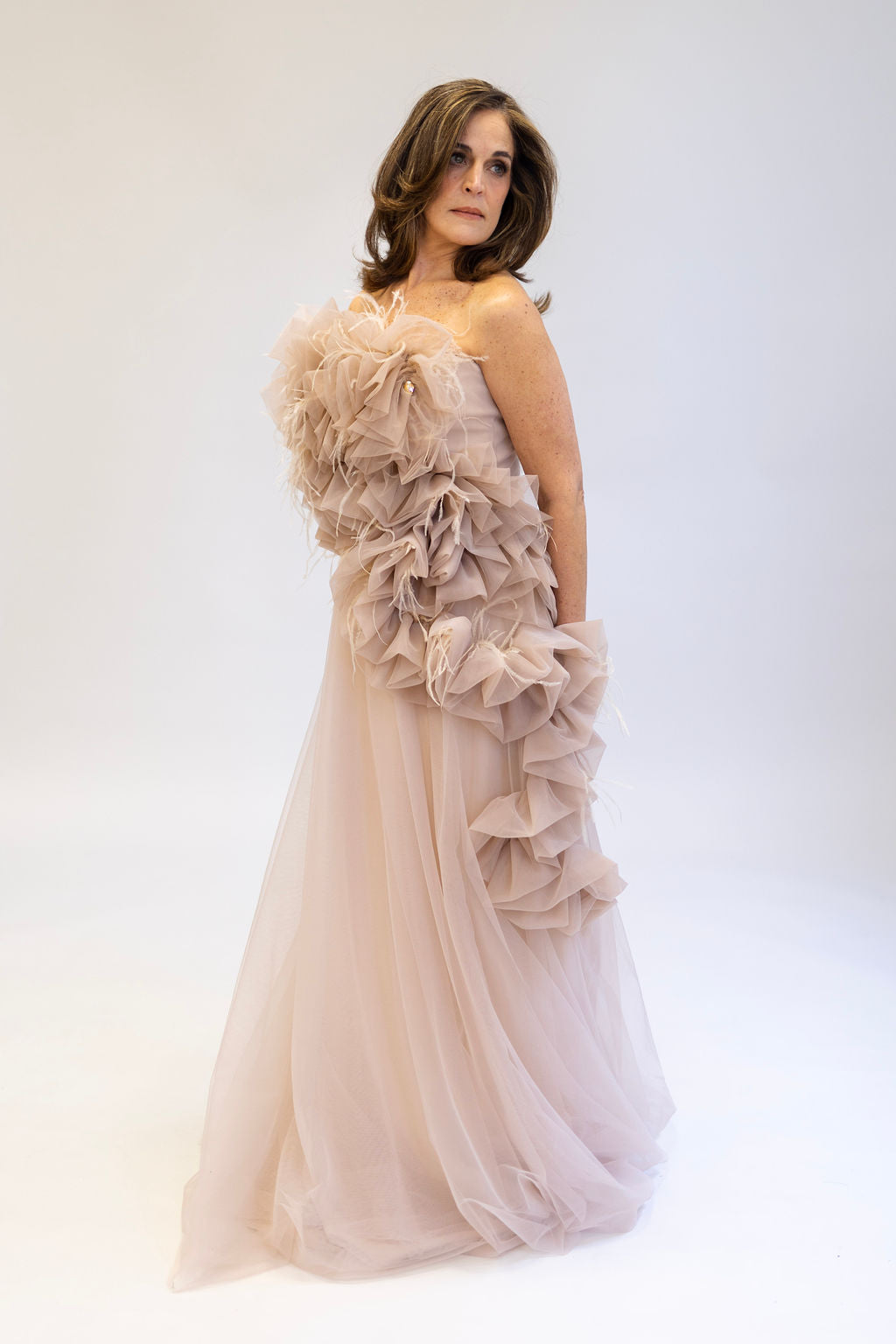 THE OVER THE TOP NUDE TULLE BALLGOWN