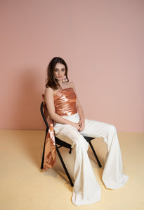 Metallic bow top