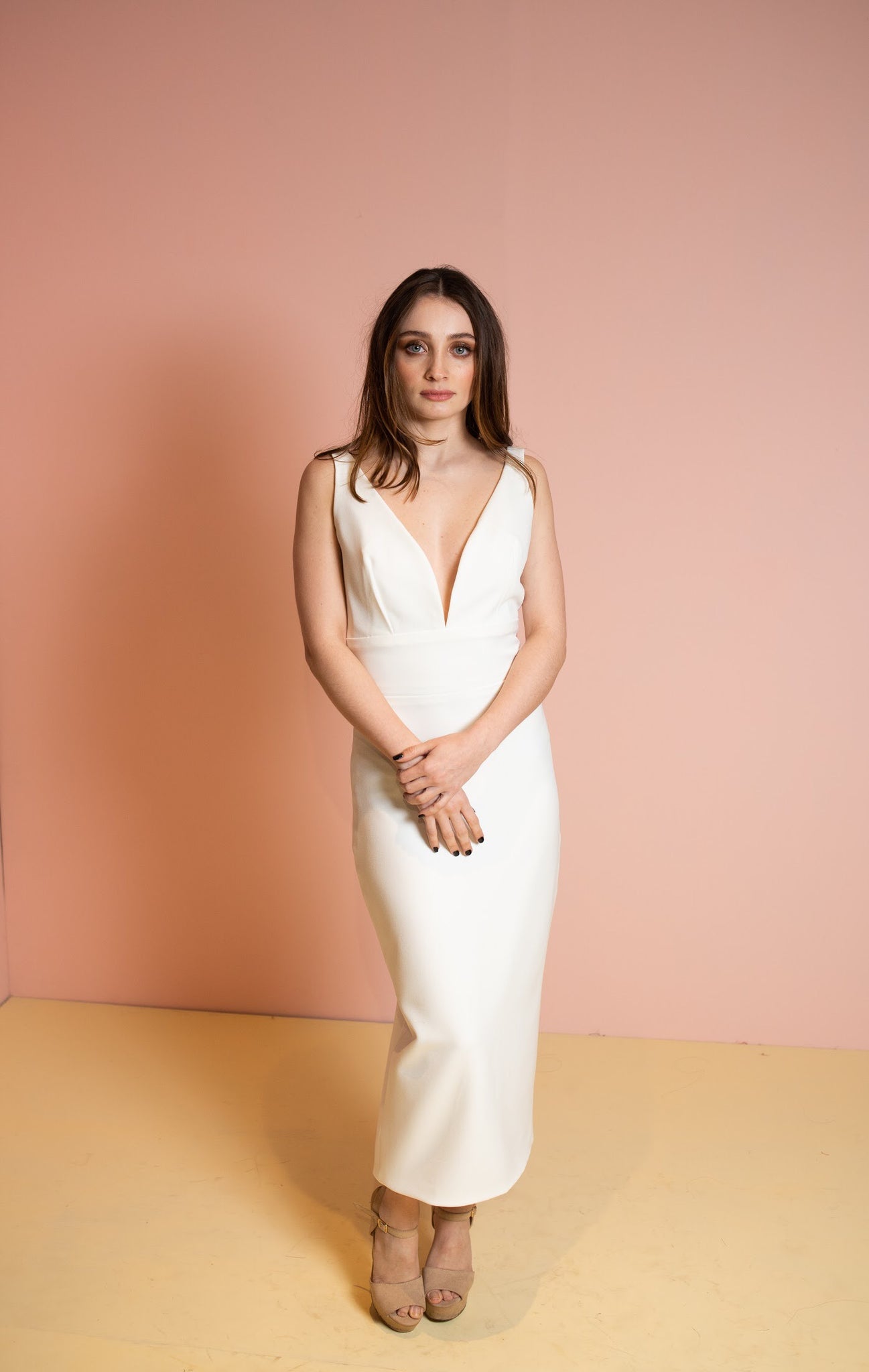 Midi white dress