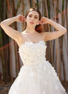 3D floral bridal gown