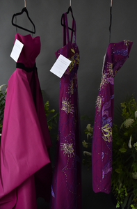 SILK FAILLE PURPLE BALLGOWN