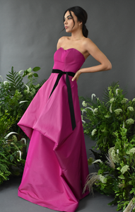 SILK FAILLE PURPLE BALLGOWN