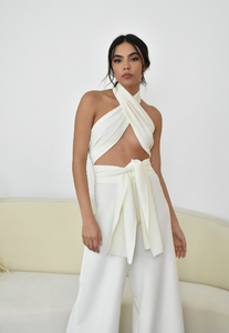MULTIPURPOSE BAND TOP IN IVORY
