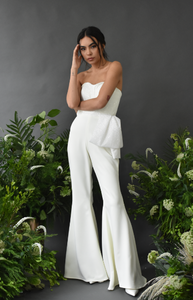 BRIDAL JUMPSUIT WITH SPARKLY TOP