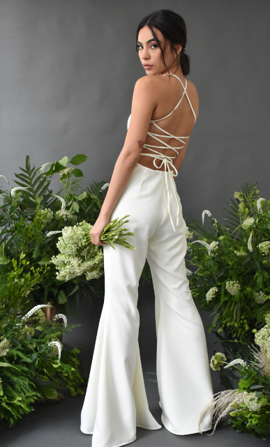 BACKLESS BRIDAL JUMPSUIT