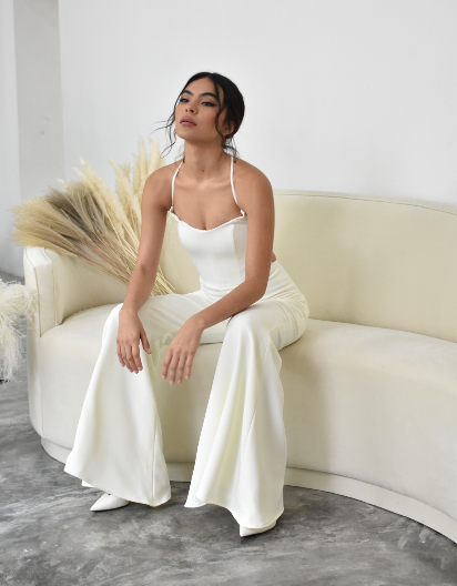 BACKLESS BRIDAL JUMPSUIT
