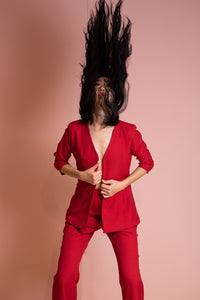 Red suit