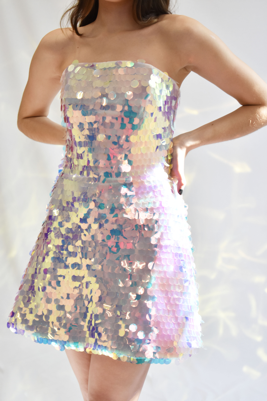 LIMITED EDITION THE SEQUIN MINI DRESS IN PASTELS