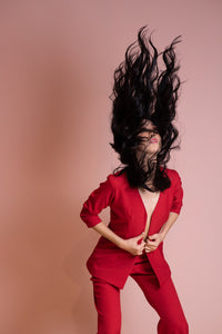 Red suit
