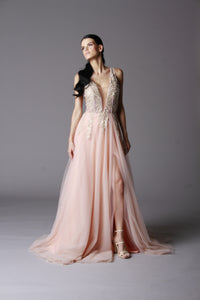 BLUSH EMBROIDERY BALLGOWN