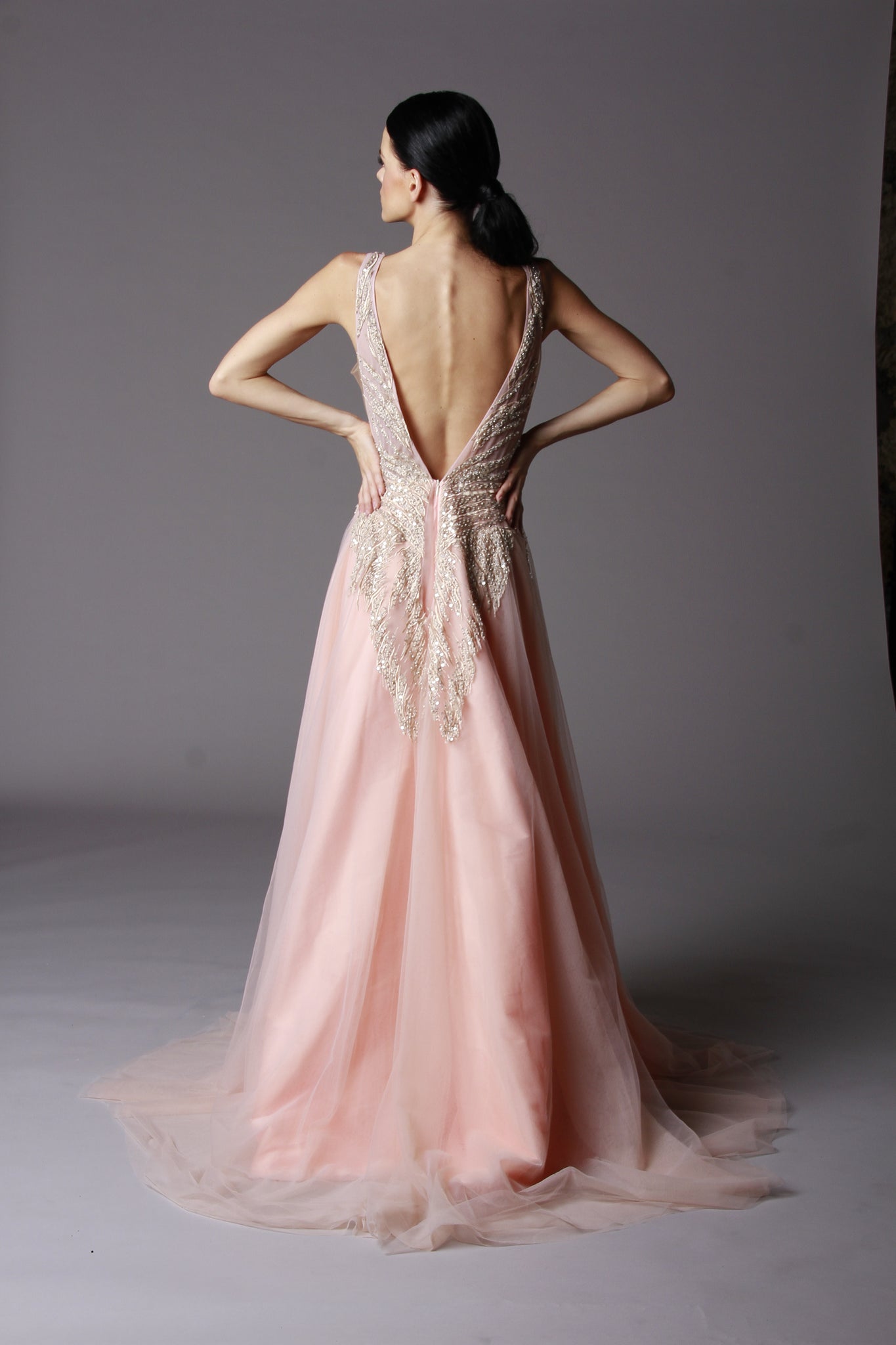 BLUSH EMBROIDERY BALLGOWN