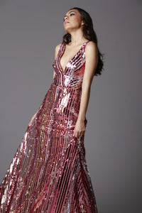 PINK SEQUIN GOWN