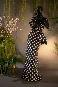 ASYMMETRIC POLKADOT GOWN