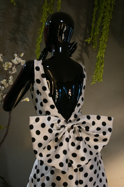 GIRLY POLKADOT BOW GOWN