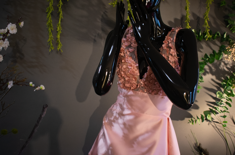 BLUSH MIKADO DRESS