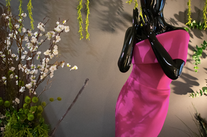ONE SHOULDER FUCSIA GOWN