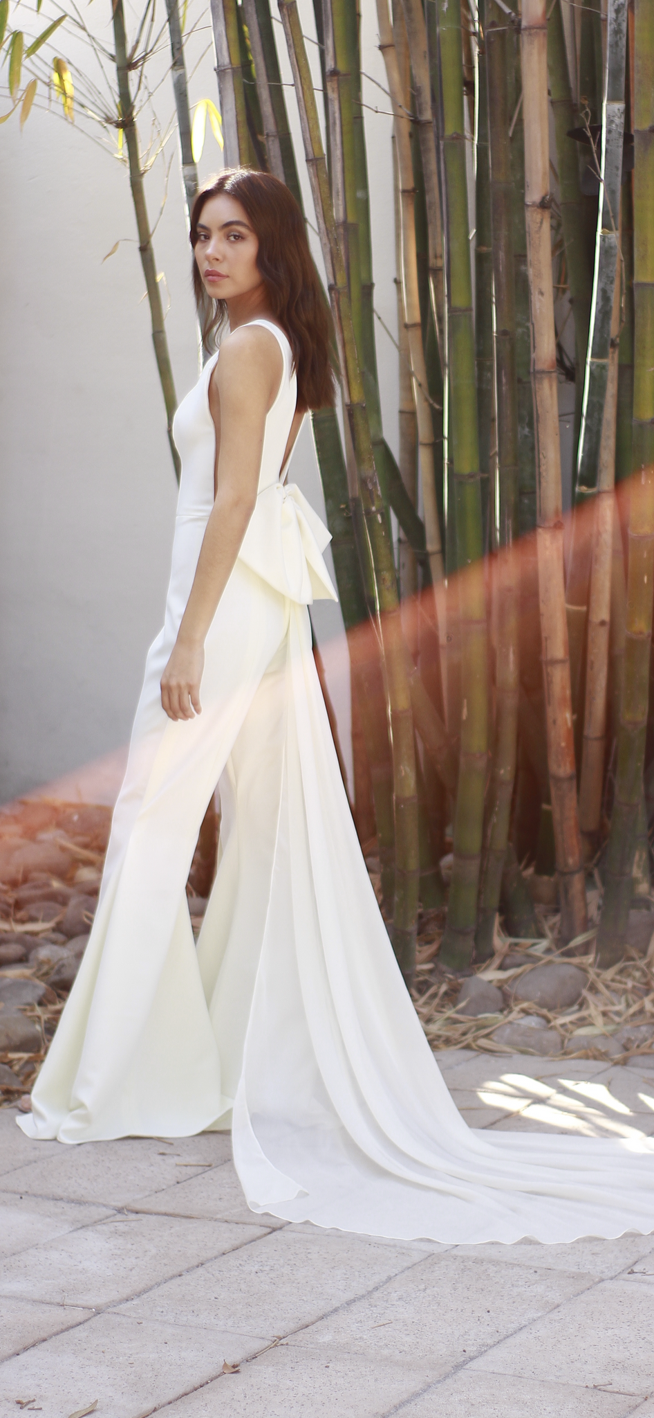 Deep v neck jumpsuit