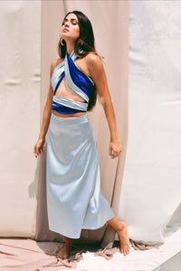 BASIC SATIN SKY SKIRT