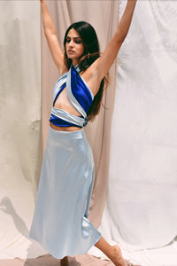 BASIC SATIN SKY SKIRT