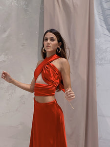 MULTIPURPOSE BAND TOP IN RED