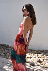 The tie dye halter dress