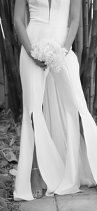 Deep v neck jumpsuit